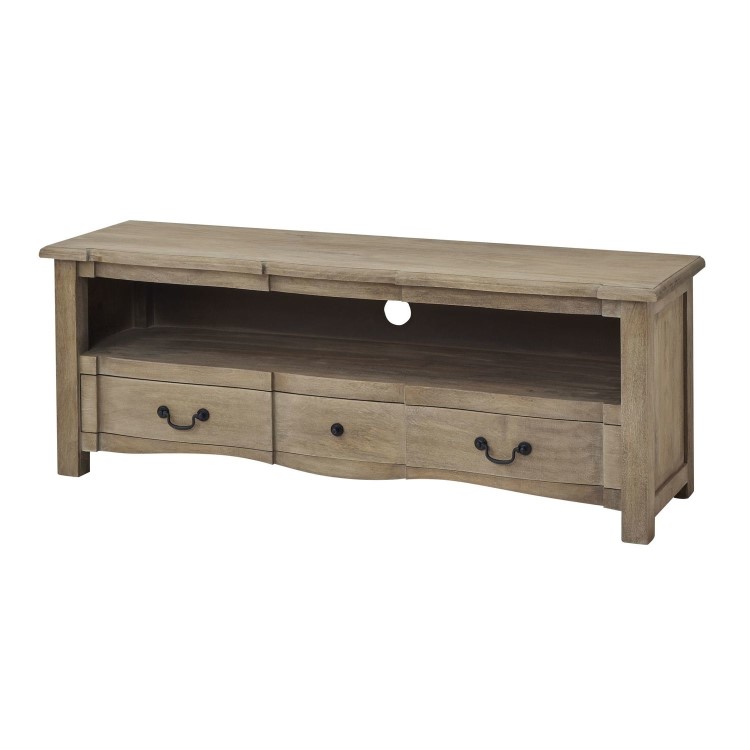 Large Solid Mango Wood TV Stand with Storage - TV's up to 55" - Copgrove