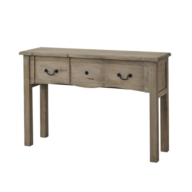 Solid Mango Wood 1 Drawer Console- Copgrove 