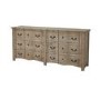 Wide Solid Wood Chest of 6 Drawers - Copgrove - Hill Interiors