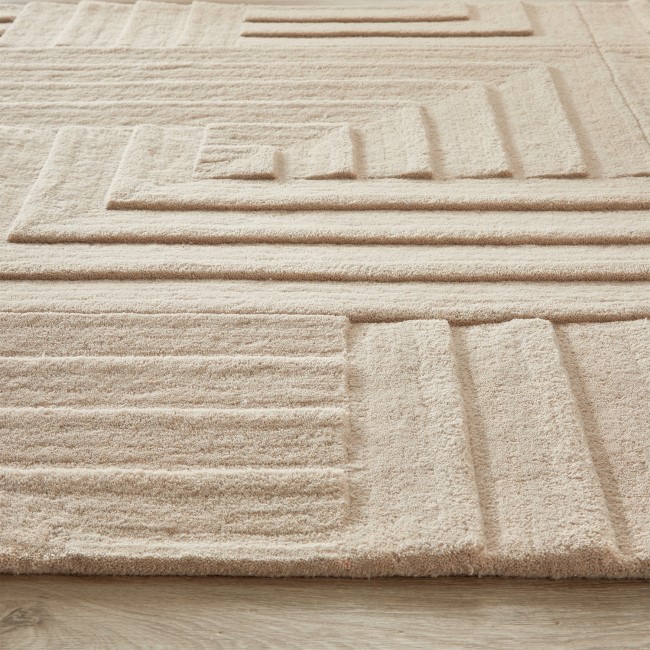 Wool Stone Rug - 170 x 120 cm - Linear - Ripley