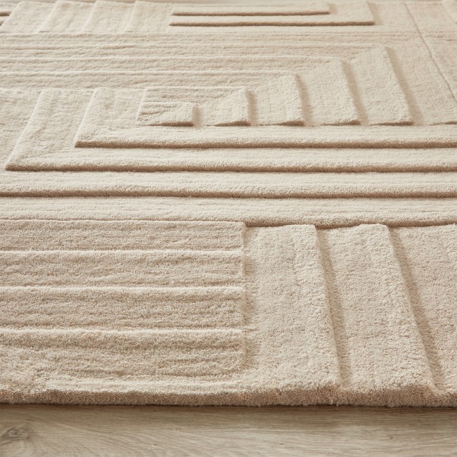 Wool Stone Rug - 230 x 160 cm - Linear - Ripley - Furniture123