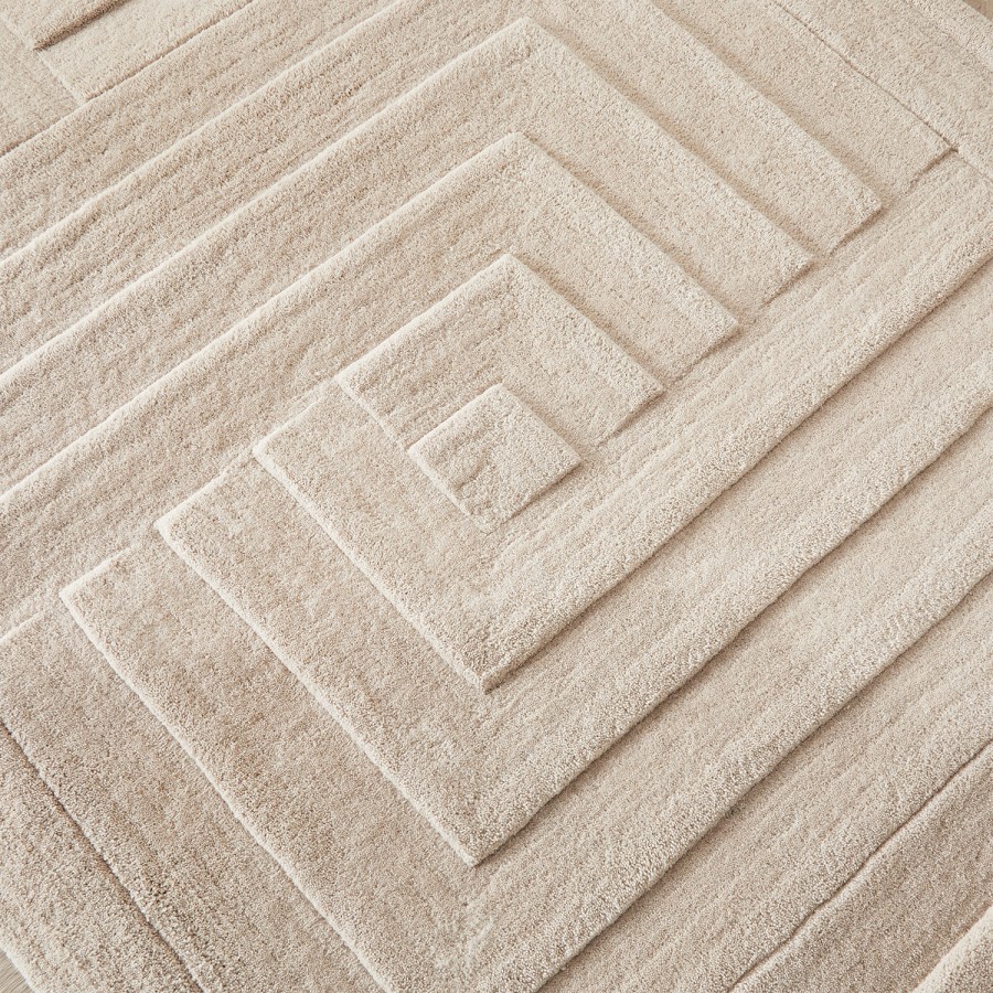 Wool Rug Stone Wool Stone Rug - 230 x 160 cm - Linear - Ripley - Furniture123
