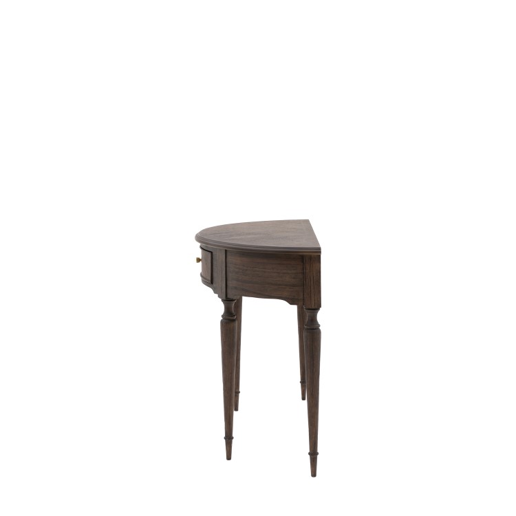 Half Moon Dark Wood Console Table - Madie