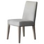 Set of 2 grey dining chairs with Dark wood legs-Madie