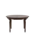 FOL105594 Round Dark Wood Extendable Dining Table - Seats 6 - Madie