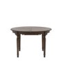 Round Dark Wood Extendable Dining Table - Seats 6 - Madie