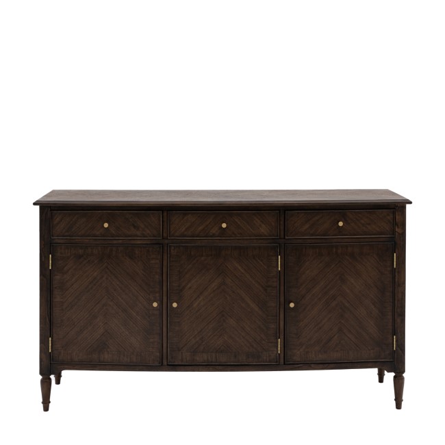 Large Dark Wood Sideboard with Drawers - Madie