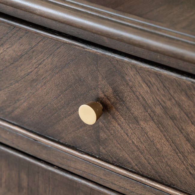 Large Dark Wood Sideboard with Drawers - Madie