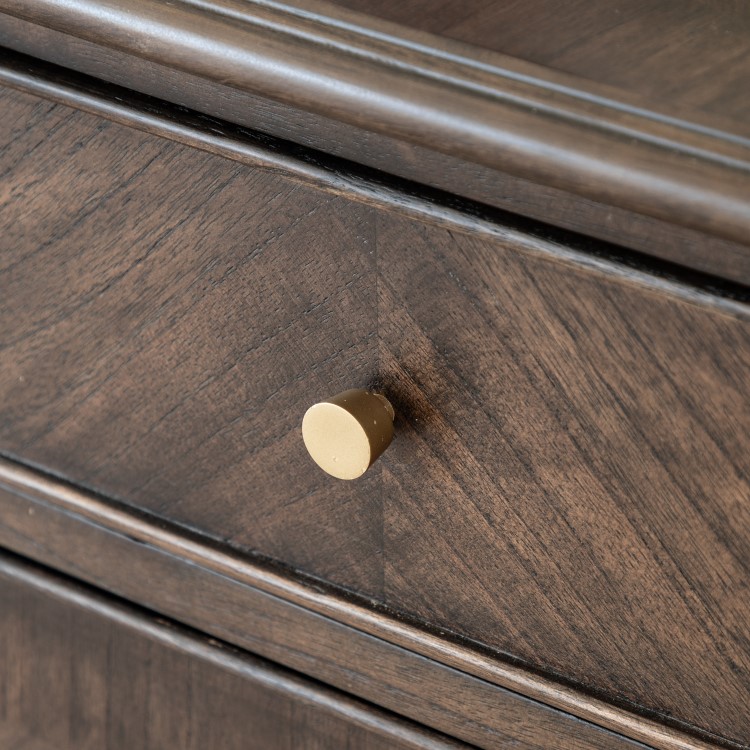 Large Dark Wood Sideboard with Drawers - Madie