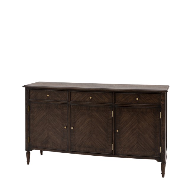 Large Dark Wood Sideboard with Drawers - Madie