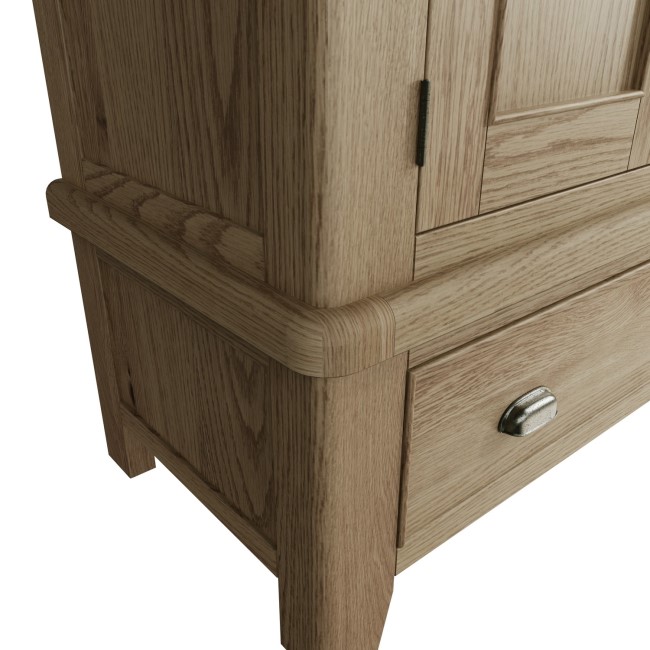 Smoked Oak 2 Door Wardrobe-The Wickerman