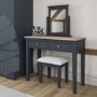 Midnight Grey Painted Dressing Table-The Wickerman