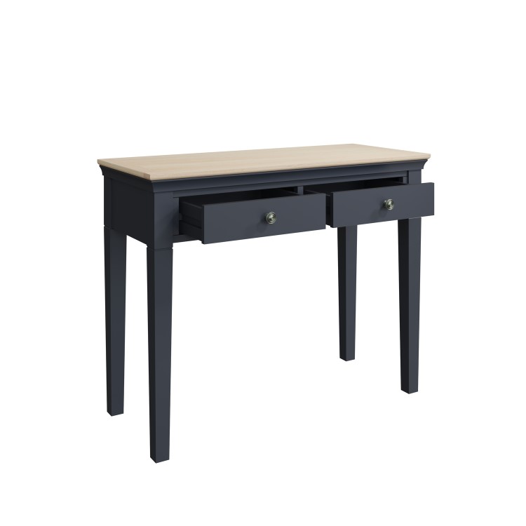 Midnight Grey Painted Dressing Table-The Wickerman