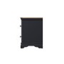Midnight Grey Painted & Oak 2 Drawer Bedside Cabinet-The Wickerman