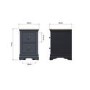 Midnight Grey Painted & Oak 2 Drawer Bedside Cabinet-The Wickerman