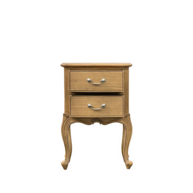 Chic Bedside Table in Weathered Wood- Caspian House