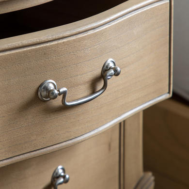 Chic Bedside Table in Weathered Wood- Caspian House