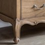 Oak French Chest of 5 Drawers - Chic - Caspian House