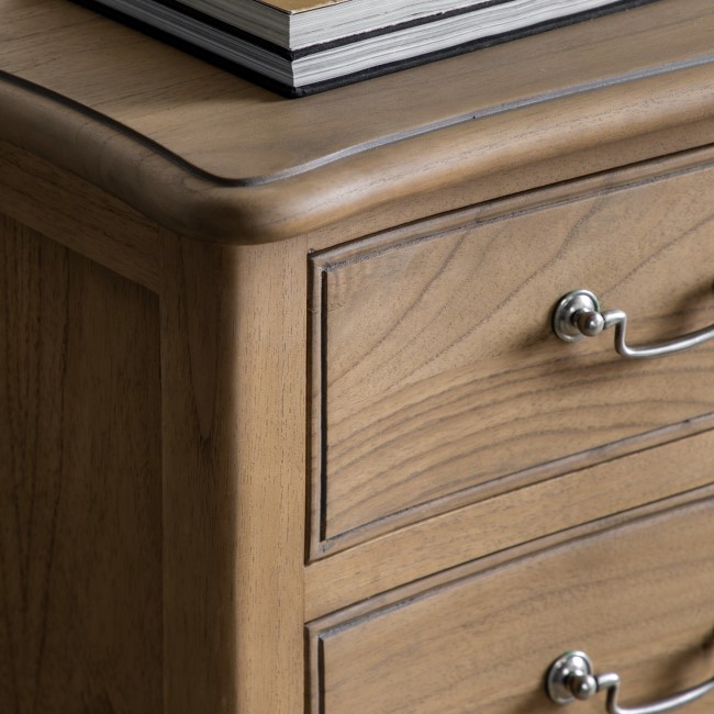 Oak French Chest of 5 Drawers - Chic - Caspian House