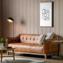 Brown Leather Ecclestone Sofa - Caspian House