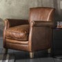 Brown Leather Armchair - Caspian House