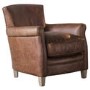 Brown Leather Accent Chair - Caspian House