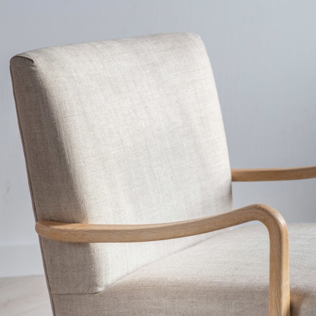 Natural Linen Scandi Armchair - Caspian House