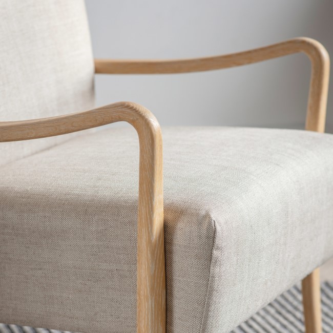 Natural Linen Scandi Armchair - Caspian House