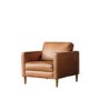 Brown Leather Traditional Armchair - Caspian House