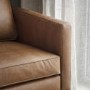 Osborne Accent Chair in Vintage Brown Leather - Caspian House