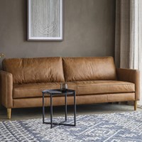 Osborne 3 Seater Sofa in Vintage Brown Leather - Caspian House