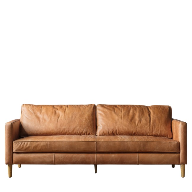 Osborne 3 Seater Sofa in Vintage Brown Leather - Caspian House