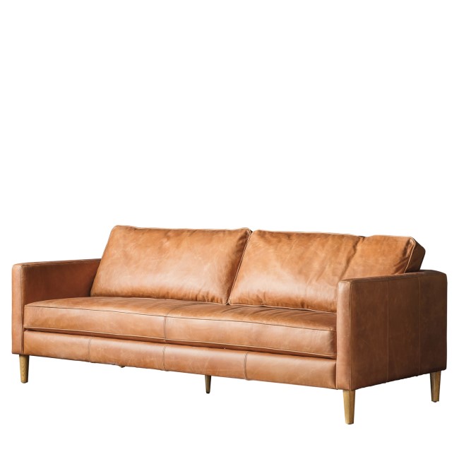 Osborne 3 Seater Sofa in Vintage Brown Leather - Caspian House