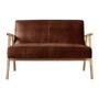 Neyland 2 Seater Sofa Vintage Brown Leather - Caspian House