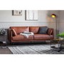 Wigmore Sofa in Brown Leather - Caspian House