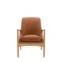 Carrera Accent Chair in Brown Leather - Caspian House