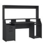 Black Gaming Desk with 1 Door and 1 Drawer - Function Plus 
