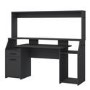 Black Gaming Desk with 1 Door and 1 Drawer - Function Plus 