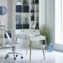 Off White Wooden Desk with Drawers - Softline 
