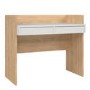 Oak & White Desk with Drawers - Function Plus