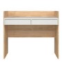 Oak & White Desk with Drawers - Function Plus