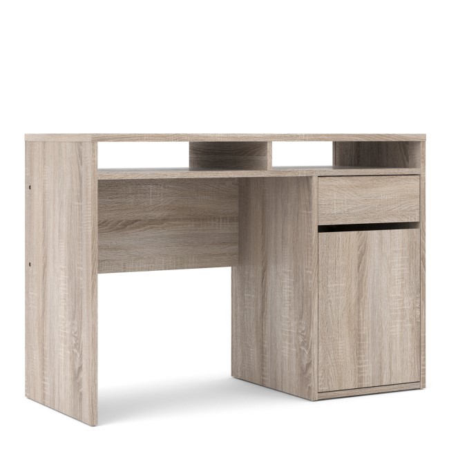 Oak Desk with Cupboard and Shelves - Function Plus