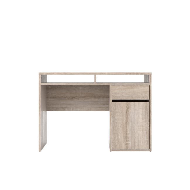 Oak Desk with Cupboard and Shelves - Function Plus