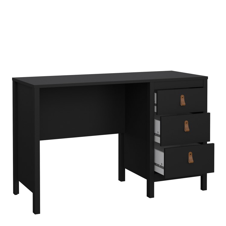 Black Desk with 3 Drawers - Barcelona 