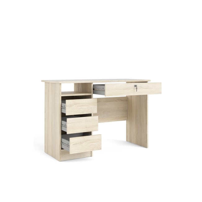 Oak Desk with Drawers - Function Plus 