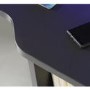Black Gaming Desk 2 Shelves with Colour Changing LED - Tezaur