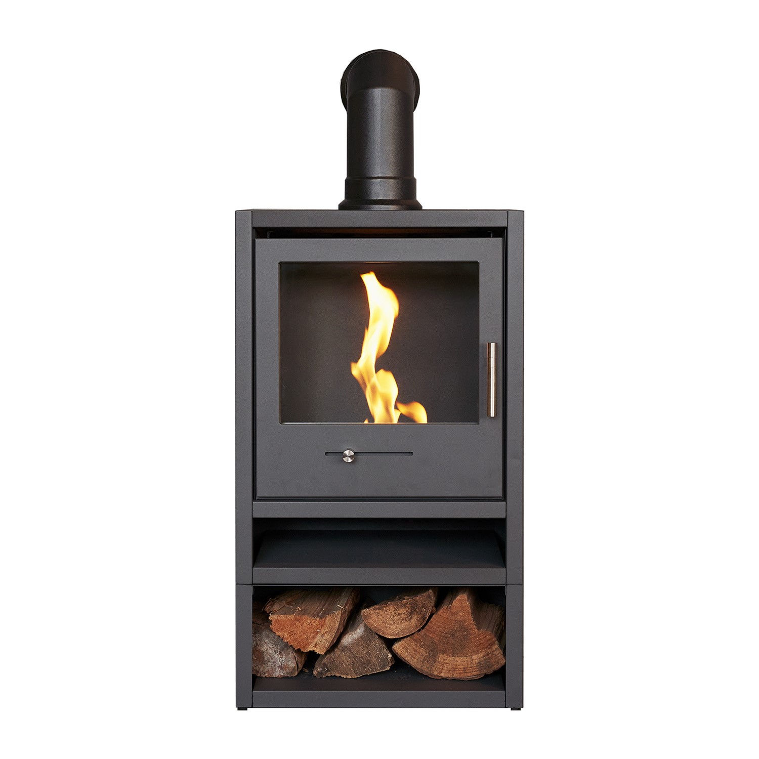 Bioethanol Wood Burning Style Flueless Stove Log Store S1
