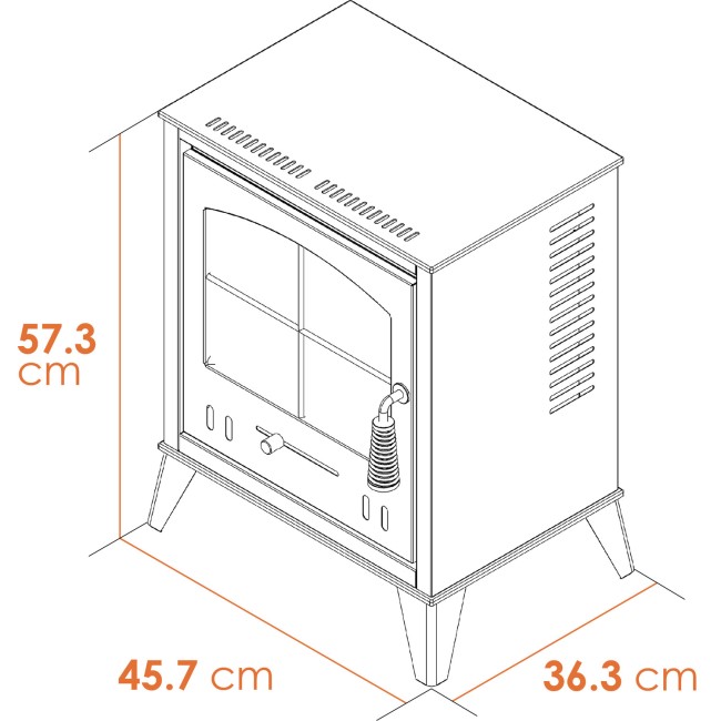 OKO S2 Bio Ethanol Stove in Charcoal Grey