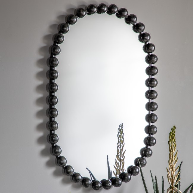 Oval Ceretti Mirror Black 