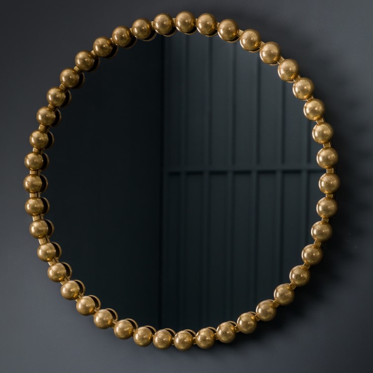 Round Ceretti Mirror Gold